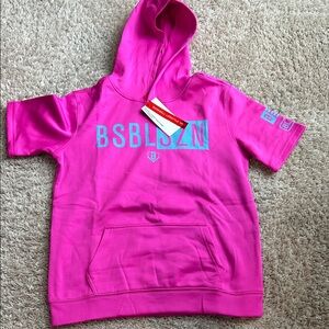 Kids Pink baseball lifestyle Hoodie